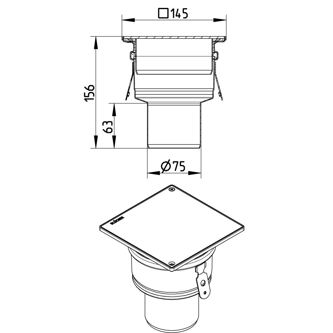 Line Drawing - Rodding eye-No membrane-145