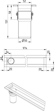 Line Drawing - WaterLine channel-No membrane