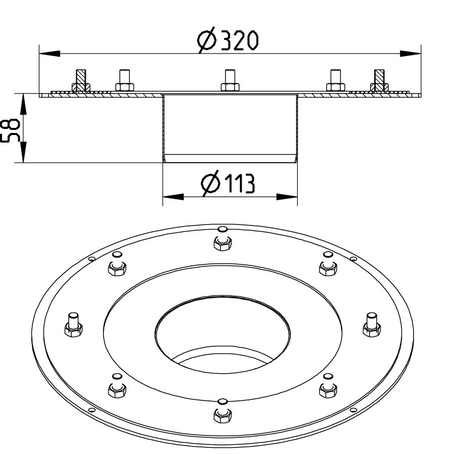 Line Drawing - Intermediate section