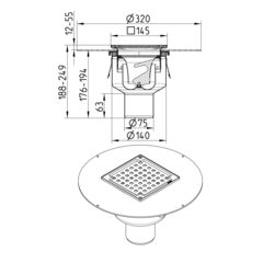 Line Drawing - Drain-Liquid membrane-145