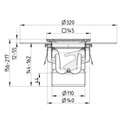 Line Drawing - Drain-Liquid membrane-145