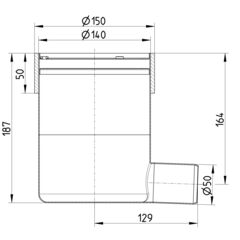 Line Drawing - Marine-lower part-welding sleeve-steel