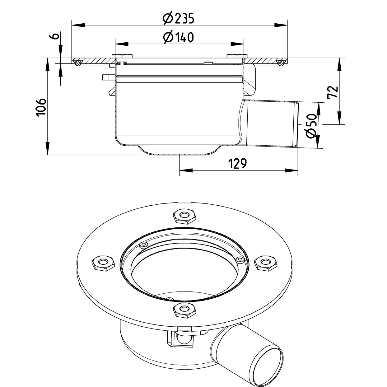 Line Drawing - Marine-lower part-no welding