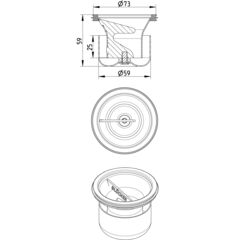 Line Drawing - Water trap-75