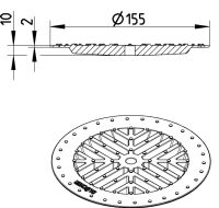 Line Drawing - Grating-Upper part-180