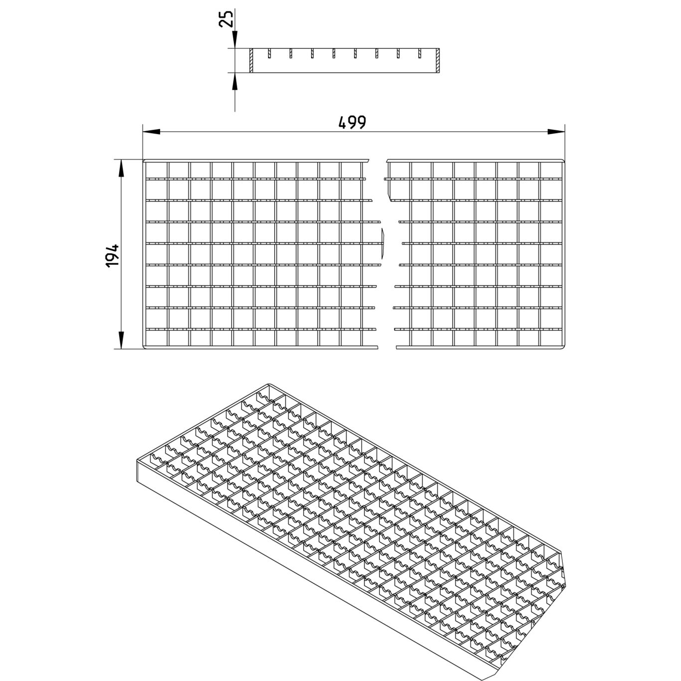 Line Drawing - Grating-Channel-200