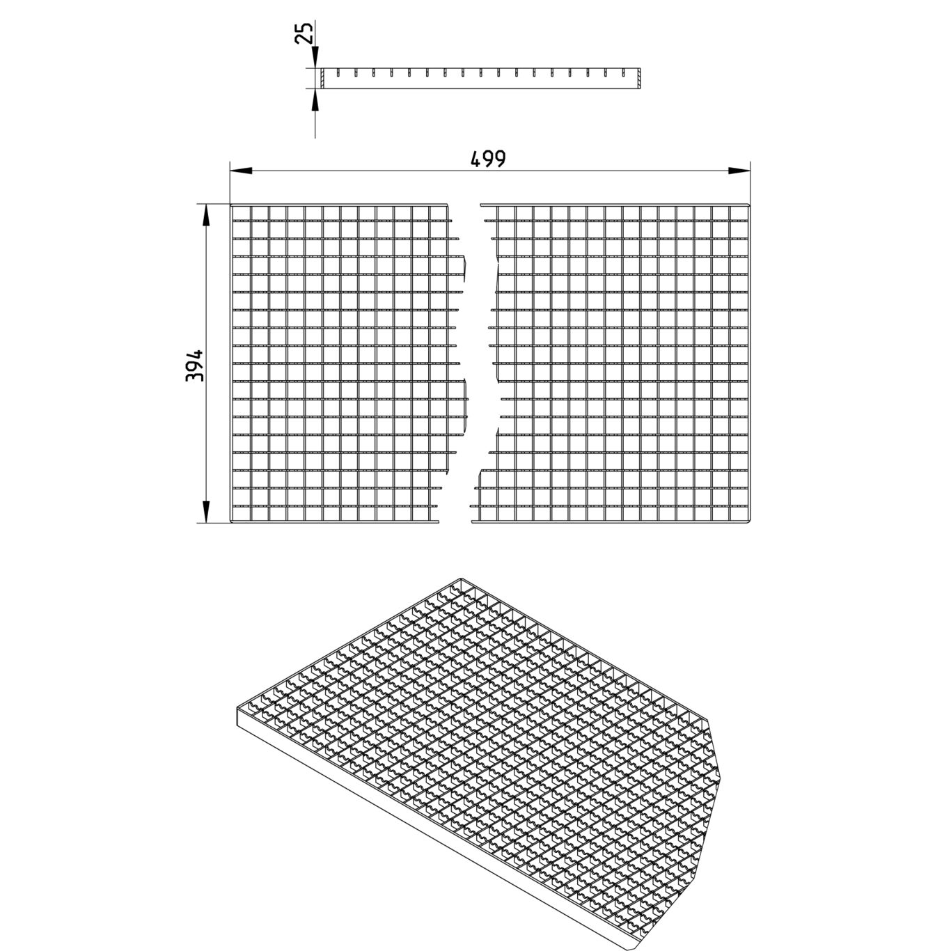 Line Drawing - Grating-Channel-400