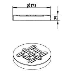 Line Drawing - Grating-Drain-205-Vinyl-232