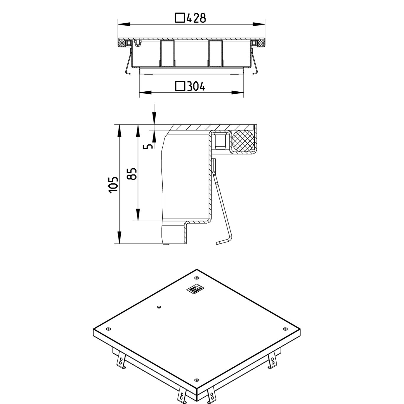 Line Drawing - Access cover-Plate