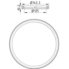 Line Drawing - Sealing ring-pipes-EPDM