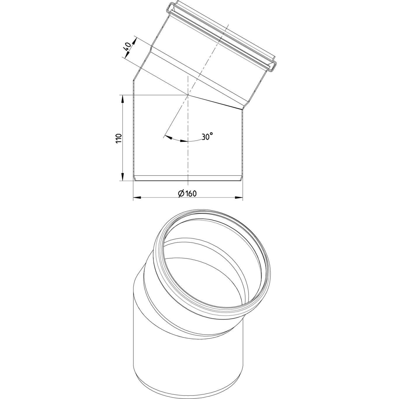 Line Drawing - Bend-30