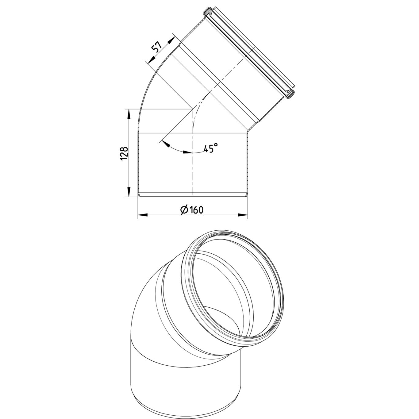 Line Drawing - Bend-45