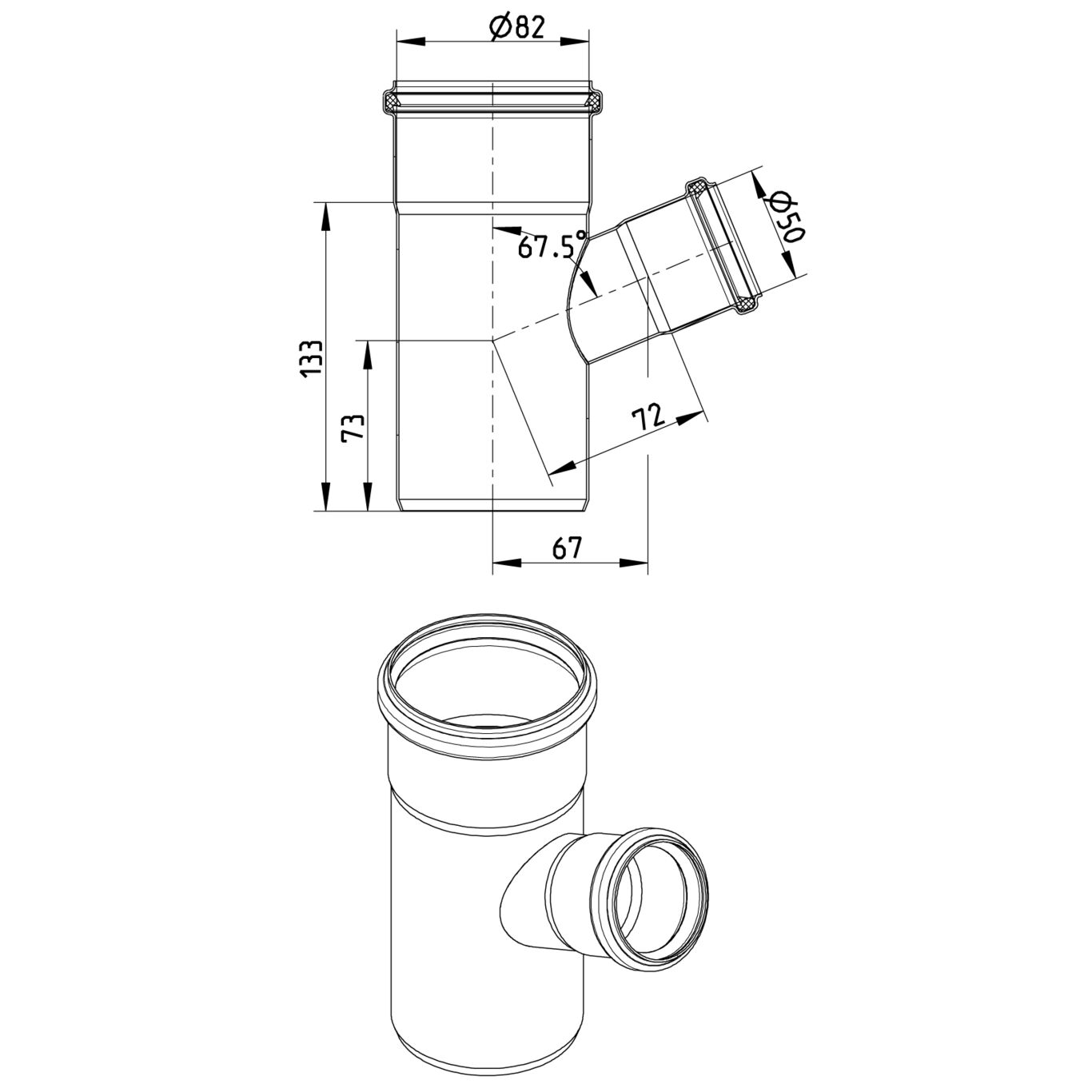 Line Drawing - Branch-67.5