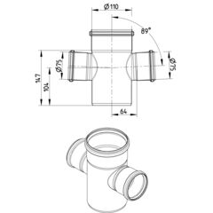 Line Drawing - Double branch-89-180