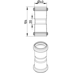 Line Drawing - Double coupling