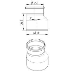 Line Drawing - Increaser-eccentric