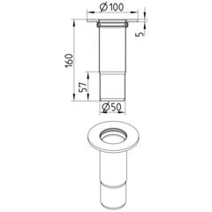 Line Drawing - Penetration-welding flange-steel