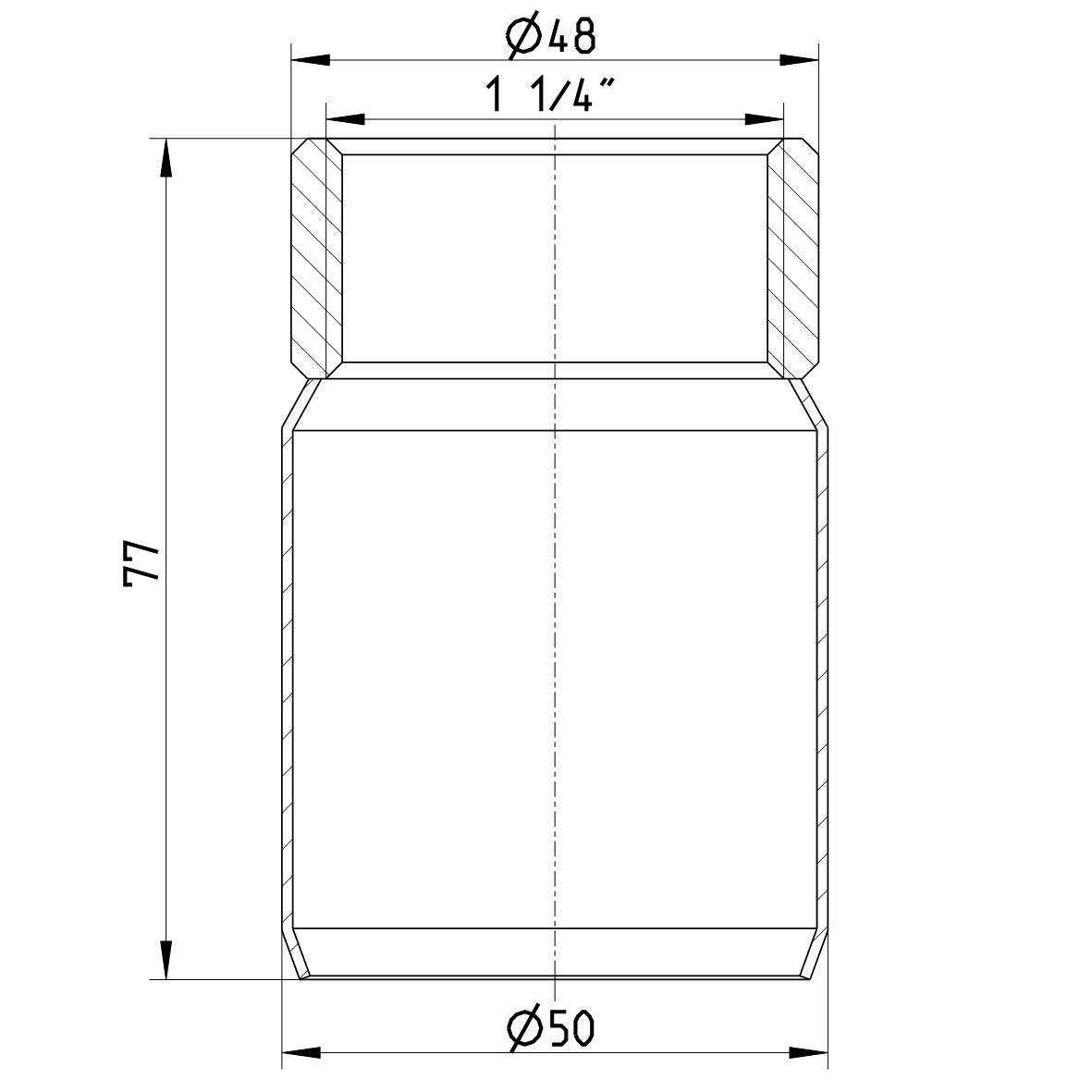 Line Drawing - Adaptor-femail