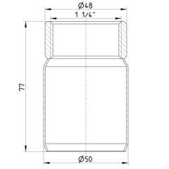 Line Drawing - Adaptor-femail