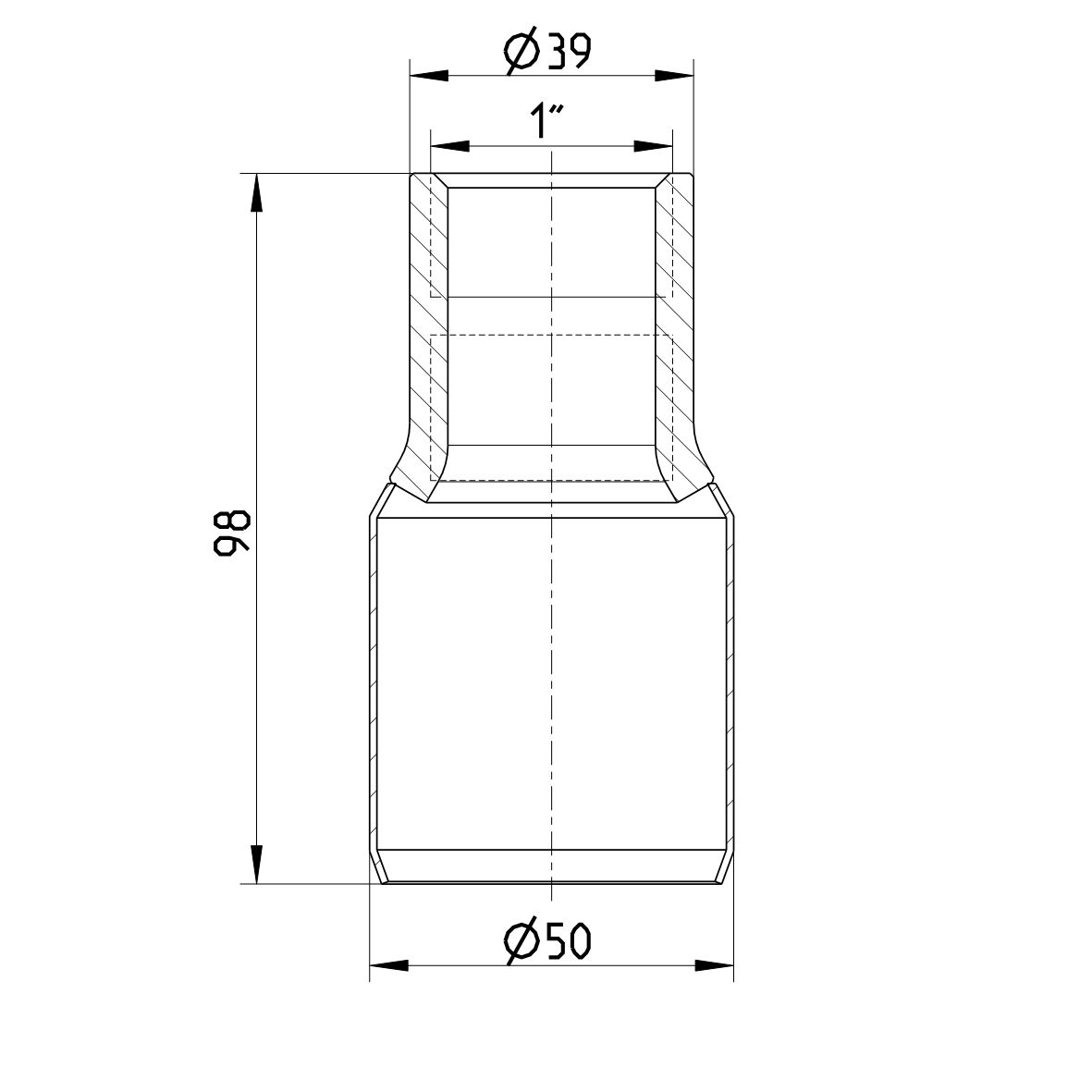 Line Drawing - Adaptor-femail