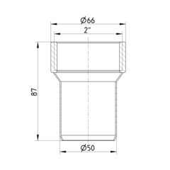 Line Drawing - Adaptor-femail