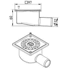 Line Drawing - Drain-Balcony-100