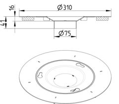 Line Drawing - Siphonic plate